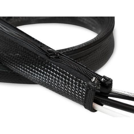 LINK E20119 Guaina AVVOLGICAVI Chiusura Zip MT 2 Diametro, Nero, 2 Meter Length x 50 mm Width