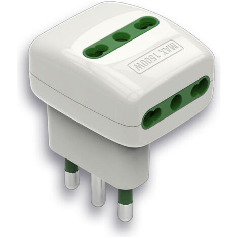 Link Led Adattatore Triplo Spina 16AT Bianco
