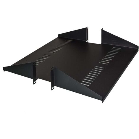 Link LKRIP450LN Mensola in Acciaio per Armadio Rack 19" 1U Nero RAL9005 Profondità Regolabile 450-550 mm Portata 50 kg