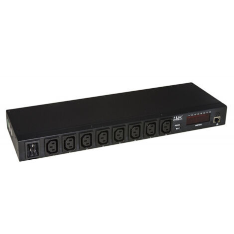 Link MULT 8 PORTE IEC C13 FEMMINA CONTR CON IP CON DISPLAY PER VOLT E AMPERE E SENS AMB TEM E UMI