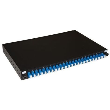 Link Pannello Fibra Ottica 19” Con 24 Adattatori Lc Duplex Singlemode Profondita' 250 Mm Colore Nero