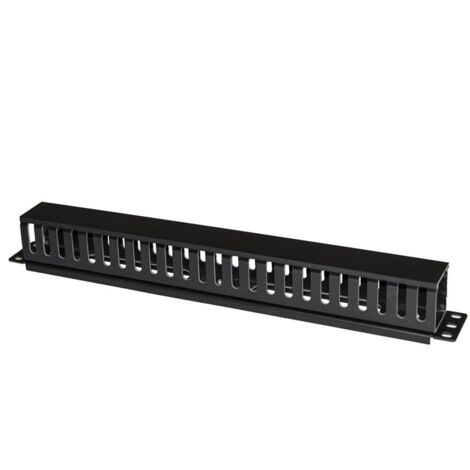 Link Pannello Passacavi 1 unità a Gabbia per Rack con Coperchio Scorrevole 25 Slot