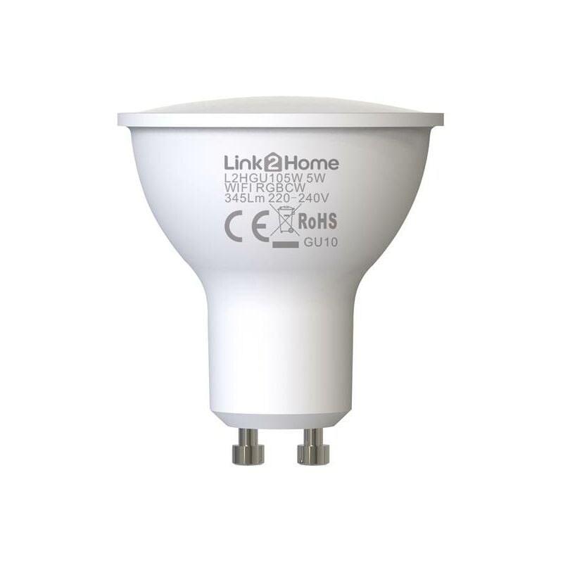 Link2home - L2HGU105W-4PK Gu10 Wi-Fi Led Lamp With Rgb Pack 4 LTHGU105W4PK