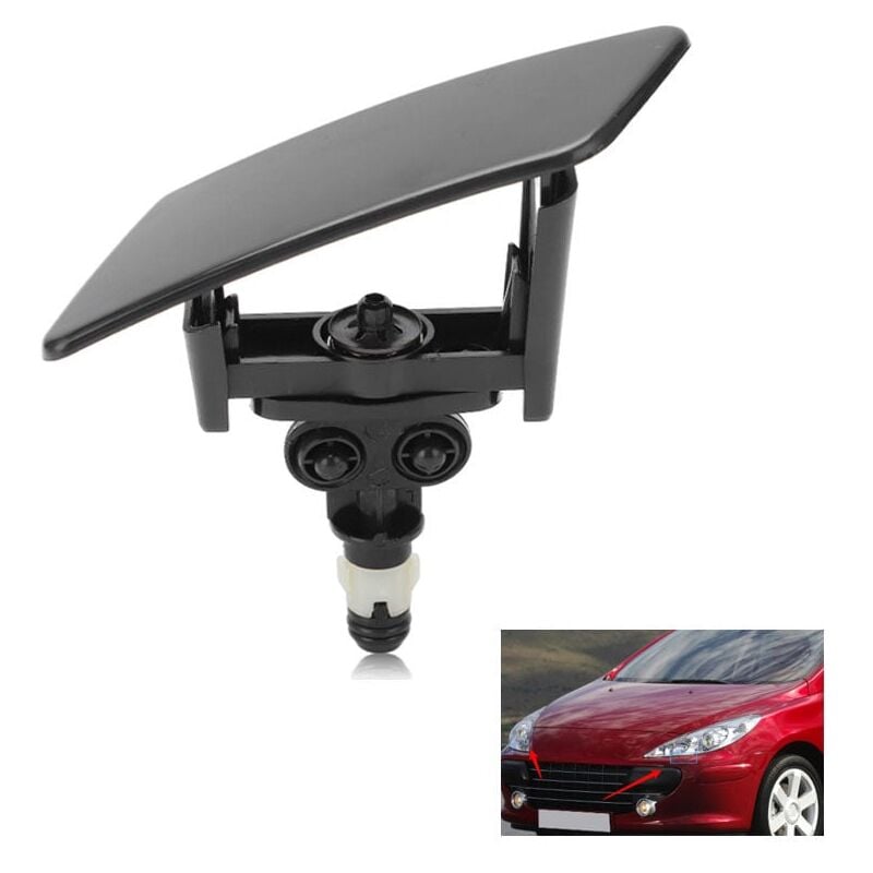 Image of Linke Auto-Windschutzscheiben-Waschdüsenabdeckung, Ersatz für Citroen C4 und Peugeot 307 2004-2013