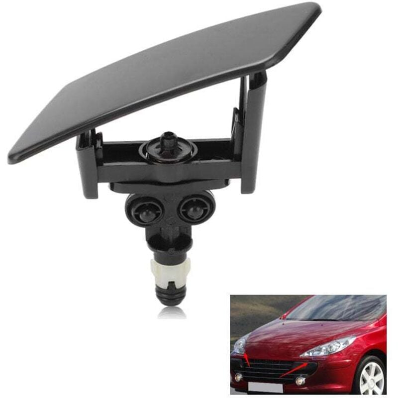 Image of Linke Auto-Windschutzscheibenwaschdüsenabdeckung, Ersatz für Citroen C4 und Peugeot 307 2004-2013