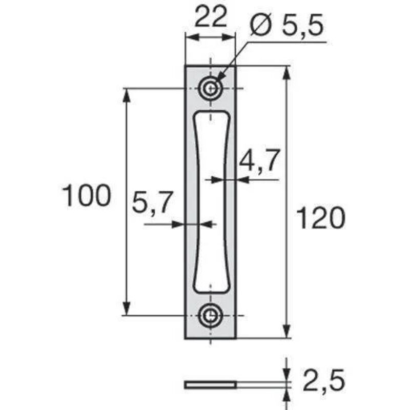 Stremler-assa-abloy Edelstahl-Riegel 22 mm langlebige Sicherheit