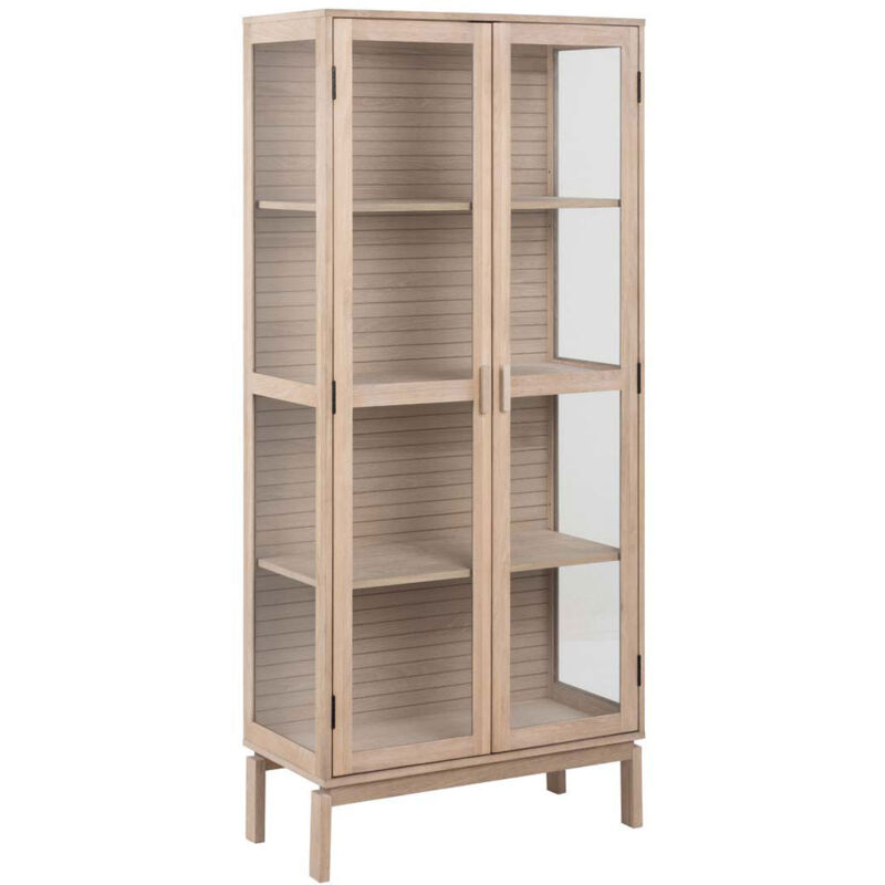 Hellin Linley Vitrinenschrank 2 Glastüren Eichenfurnier.