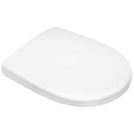 Linpha Azalea sedile wc 46,5x38cm in abs bianco forma 7 con cerniere regolabili di tipo C ricambio copriwater