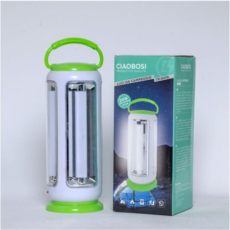 Linq - Lampada Luce Emergenza Batteria Ricaricabile Led 24w Tx-8079 Lanterna Campeggio -