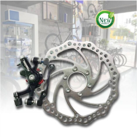 Linq - Set Freno A Disco 16 Cm Con Pinza Meccanica Per Bici Bicicletta Ricambi Zx-9918 -