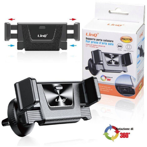 Linq - Staffa Supporto Portacellulare Da Auto Per Smartphone 4.7-7.2" Presa Aria Fn2770 -