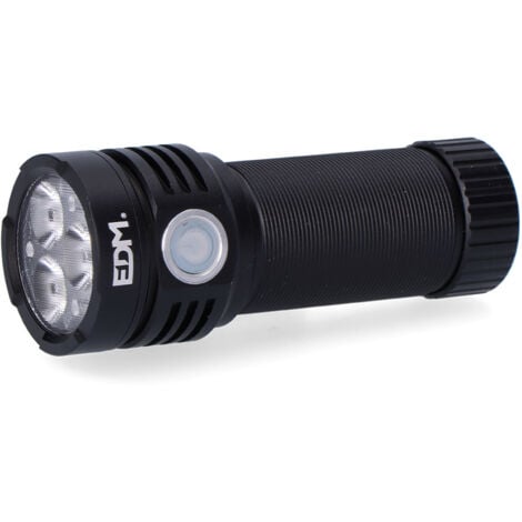 Linterna 3 LEDs 30W recargable, 4 Modos, IP54  EDM 36406