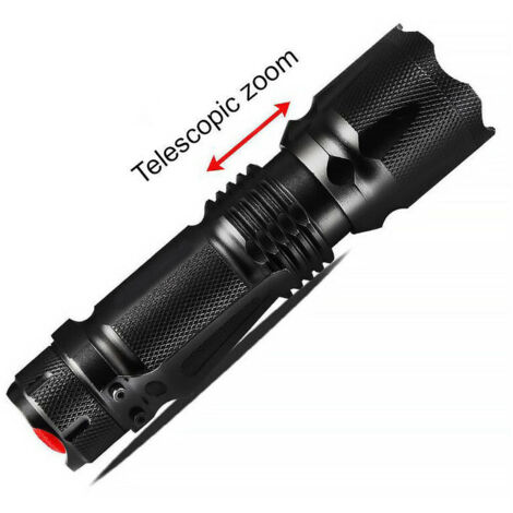 Linterna brillante con zoom, enfoque, iluminación, linterna L2, mini linterna portátil recargable, luz fuerte