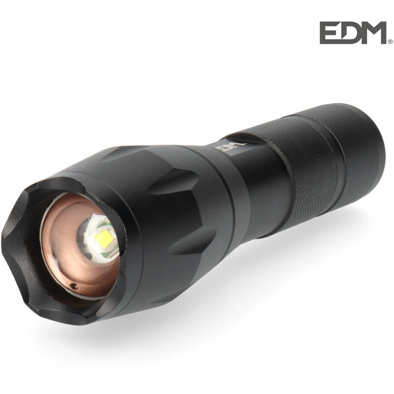 Linterna de aluminio con zoom. 1 led cree XML-T6 3xAAA (pilas incluidas) EDM