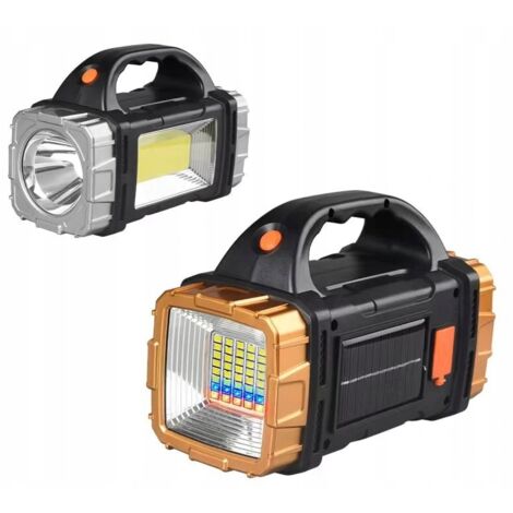LINTERNA DE BATERÍA POTENTE LÁMPARA DE BÚSQUEDA MULTIFUNCIONAL 25W SOLAR TURÍSTICA