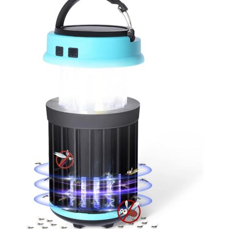 Linterna de camping antimosquitos, luz de camping, recargable por USB, eléctrica, antiinsectos, IP67, resistente al agua