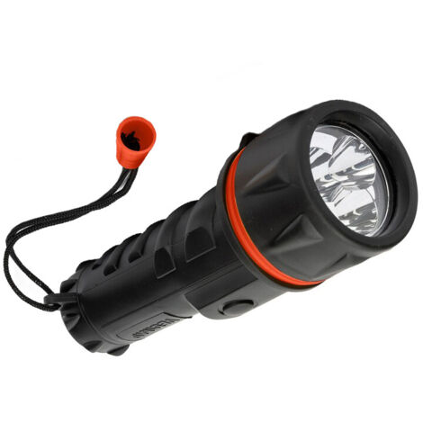 Linterna de goma 3 Led super brillante y resistente (Velamp IRUB2LED)