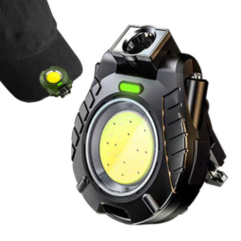 Linterna de gorra con clip de Black Technology, recargable e impermeable, ideal para la pesca, el camping y las manualidades.
