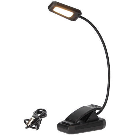 Linterna de lectura LED ajustable con pinza de sujeción