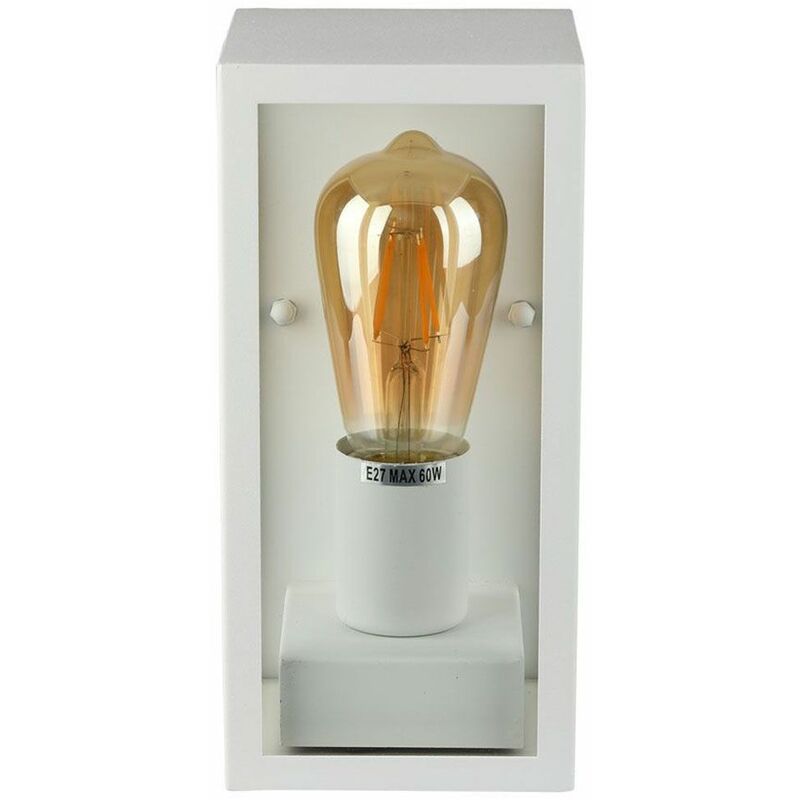 

Farol de pared para fachada jardín luz exterior lámpara ALU FILAMENT blanco en un juego que incluye bombillas LED