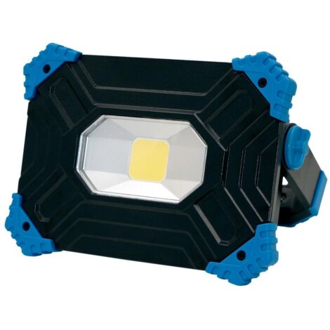 Linterna de trabajo LED COB (20W 2000lm) con cable tipo USB C IP54 178x129x44mm color negro y azul
