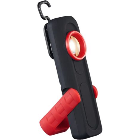 Linterna de trabajo recargable, linterna de trabajo LED con base magnética y gancho, linterna magnética recargable con rotación de 360°