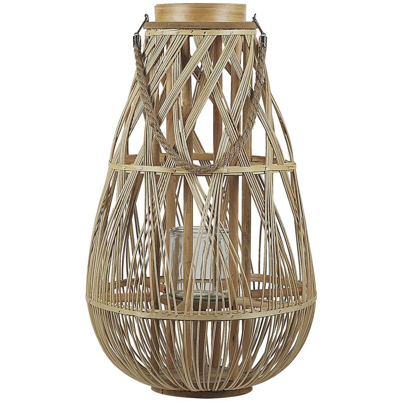 

Linterna decorativa marrón claro 56 cm TONGA