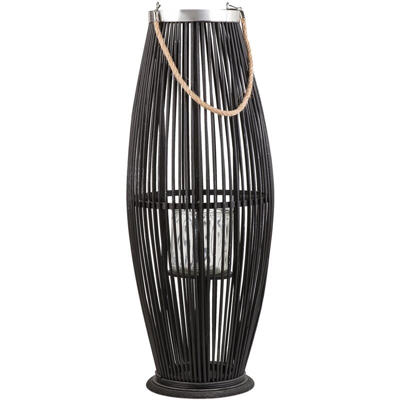 

Linterna decorativa negra 72 cm TAHITI
