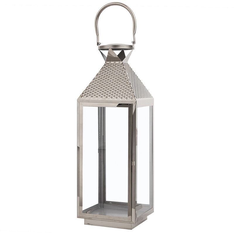 

Linterna decorativa plateada 55 cm BALI