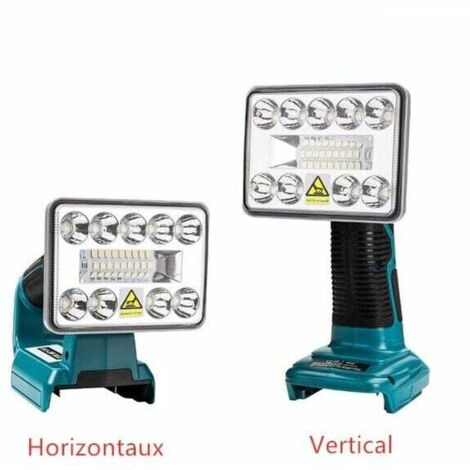 Linterna exterior con USB para batería Makita - 3 pulgadas vertical