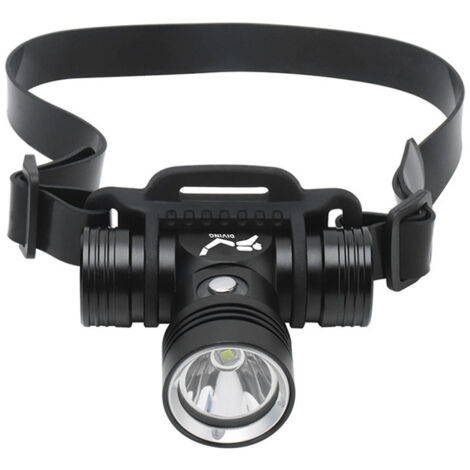 Linterna frontal de buceo recargable - Linterna subacuática impermeable IPX8