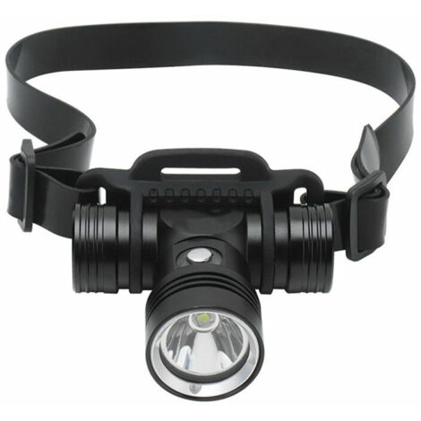 Linterna frontal de buceo recargable, resistente al agua IPX8.