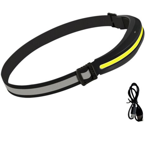 Linterna frontal LED COB recargable e impermeable con 4 modos de iluminación para acampar, correr, trotar y pescar.