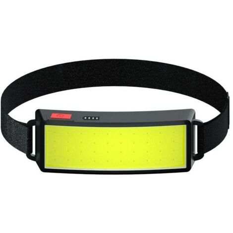 Linterna frontal LED COB recargable - Ultrabrillante y ligera - 500 lúmenes - 3 modos de luz - Linterna frontal USB ajustable para camping, senderismo y pesca [Clase energética A+++]