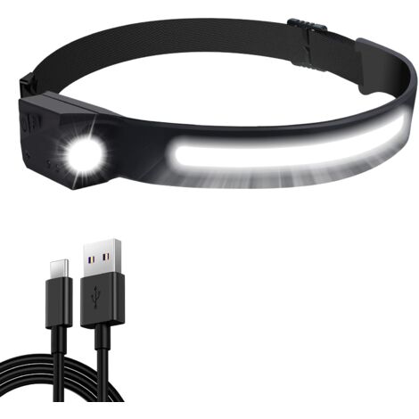 Linterna frontal LED Crediri de 5 estilos, recargable por USB, resistente al agua, con luz para casco de bicicleta, para correr, acampar, pescar, reparar fotos y leer para niños.