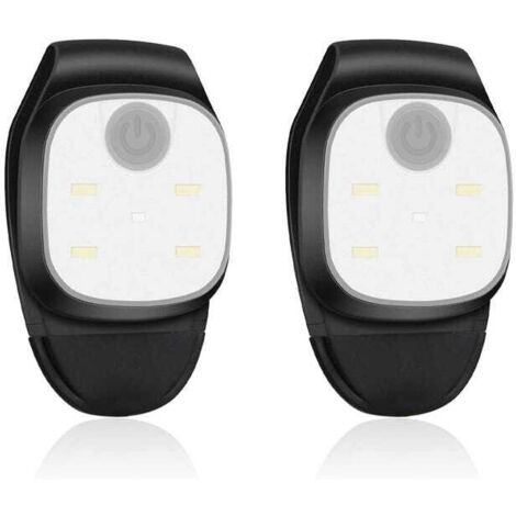 Linterna frontal LED, linterna de pecho, juego de 2 piezas, luz para correr con 4 modos de iluminación, luz de seguridad con clip para deportes al aire libre.