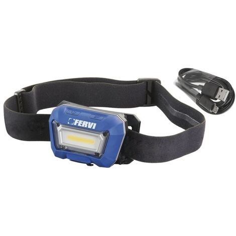 Linterna frontal led recargable por USB Fervi 0482/3