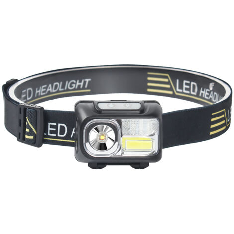 Linterna frontal LED recargable,Linterna frontal potente e impermeable con 9 modos de iluminación ajustables