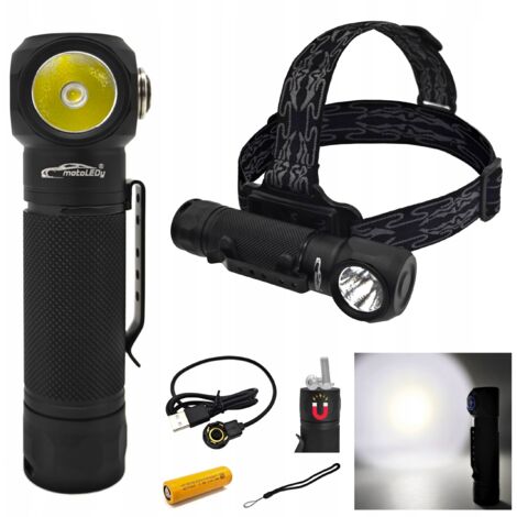 Linterna frontal LED táctica multifuncional 2 en 1 MotoLEDy