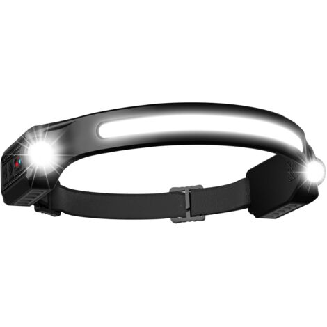 Linterna frontal LED ultra potente con luz roja 2XPE y haz de luz amplio de 260°, sensor de movimiento, 8 modos, resistente al agua IPX5 para adultos y niños, ideal para acampar, pescar y correr.