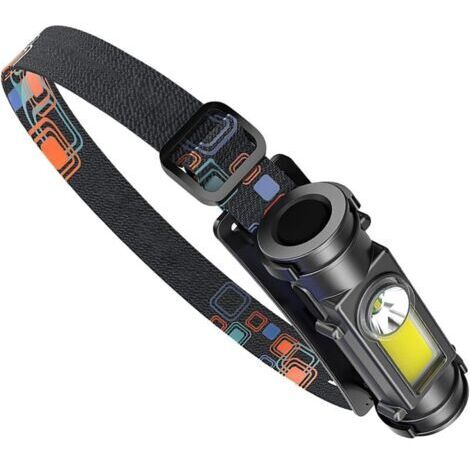 Linterna Frontal LED, USB Recargable Linterna de Cabeza 850 Lúmenes Luz Frontal IPX4 Imperméable Lampe