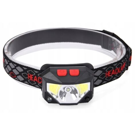 Linterna frontal Linterna frontal LED Diadema Fuerte Recargable Sensor de movimiento USB