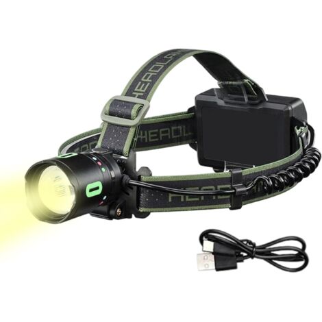 Linterna frontal para acampar,linterna frontal para acampar al aire libre,linterna de alto brillo con 8modos,lámpara impermeable y a prueba de polvo para senderismo, pesca, mochilerismo y caminatas