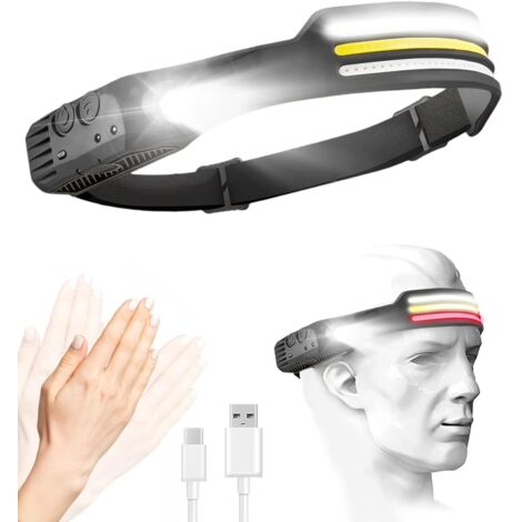 Linterna frontal para correr, 2 unidades, LED ultra potentes, recargables