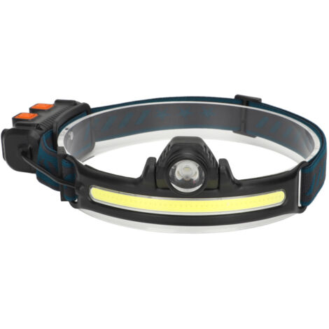 Linterna frontal recargable LED COB para exteriores, tipo C, para pesca, ciclismo y running (modelo W678 1 con enfoque fijo).