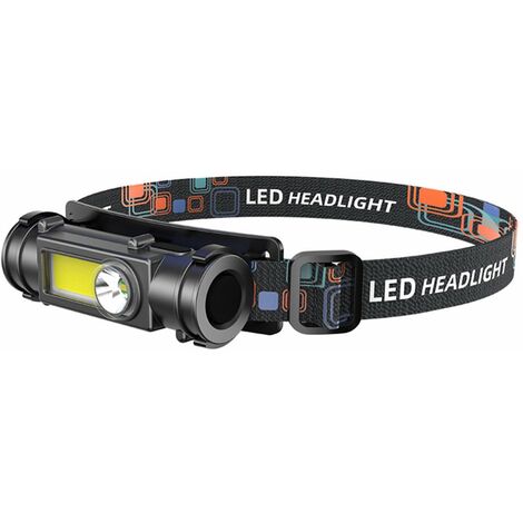 Linterna Frontal Recargable MINKUROW Cob+Xpe Brillante Y Liviana, Ángulo Ajustable Y Correa Cob+Xpe Brillante Y Liviana, Ángulo Ajustable Y Correa Linterna Frontal Impermeable, Recargable, Brillante Y