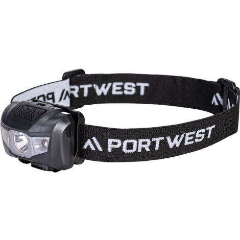 Linterna frontal recargable USB negra