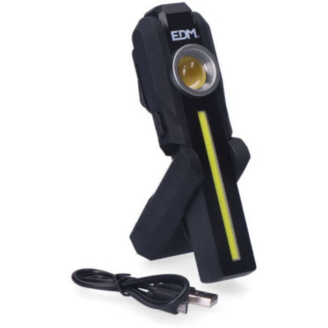 Linterna LED COB EDM - 200 lúmenes - 1,5Ah - 36128
