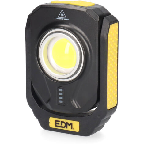 Linterna LED Compact recargable 10W, 3 Modos, IP44 EDM 36442