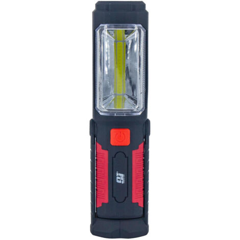 Linterna LED de Trabajo Plegable con 2 Modos de Iluminación Negro/Naranja 6000K 25000H 7hSevenOn Deco